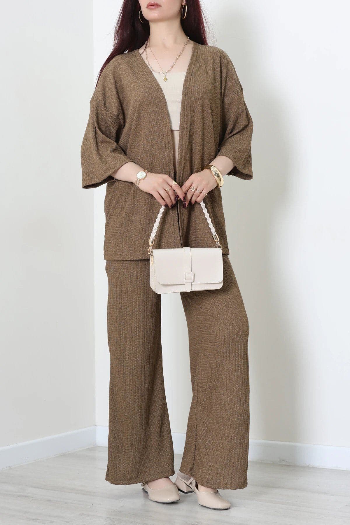 Kimono Bürümcük Takım Camel - 55128.599.