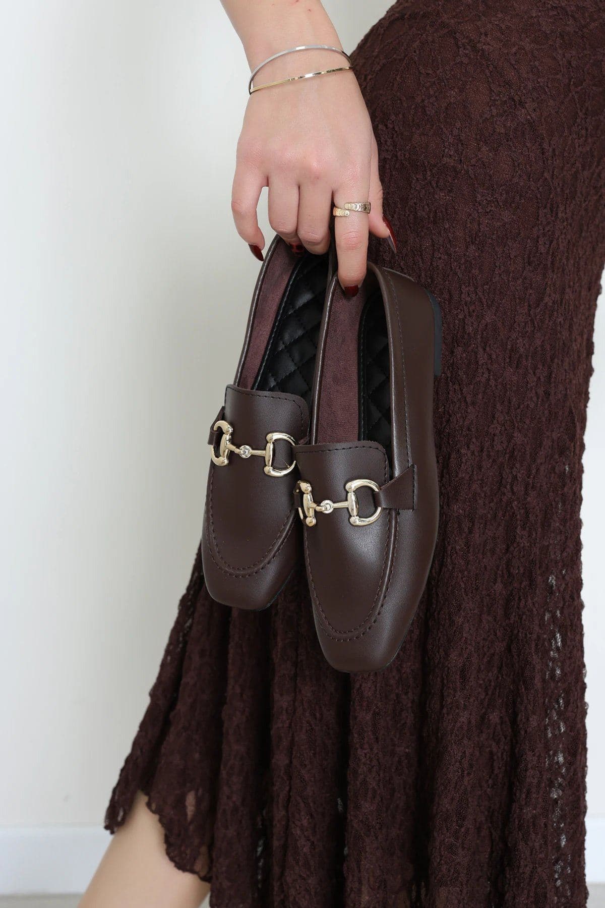 Tokalı Loafer Babet Kahvederi - 193.1846.