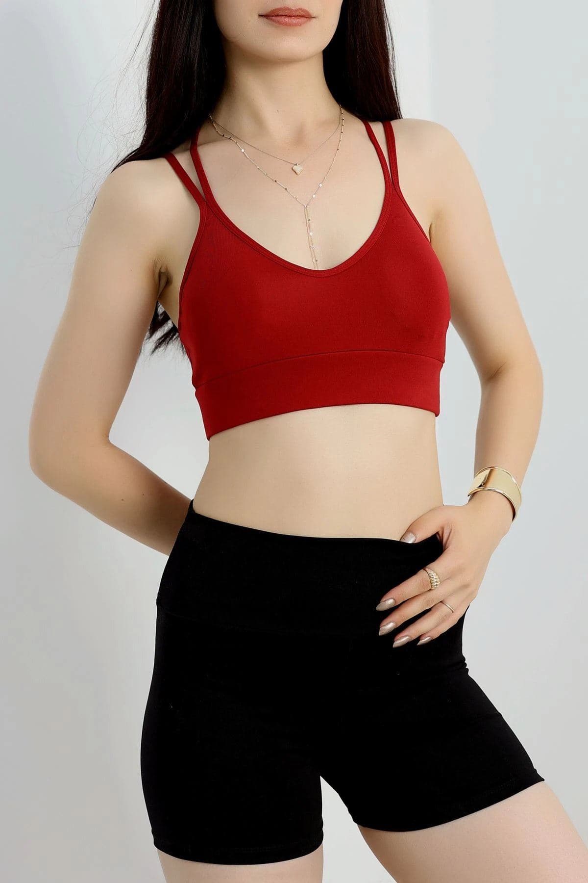 Çift Askılı Büstiyer Bordo - 70667.125.