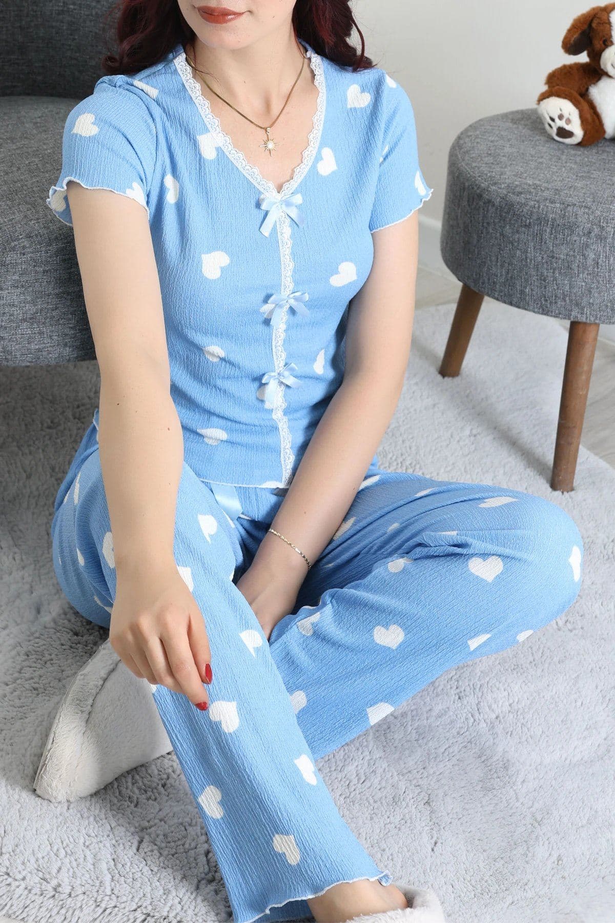 Kurdeleli Bürümcük Pijama Takımı Bebemavi - 52339.2159.