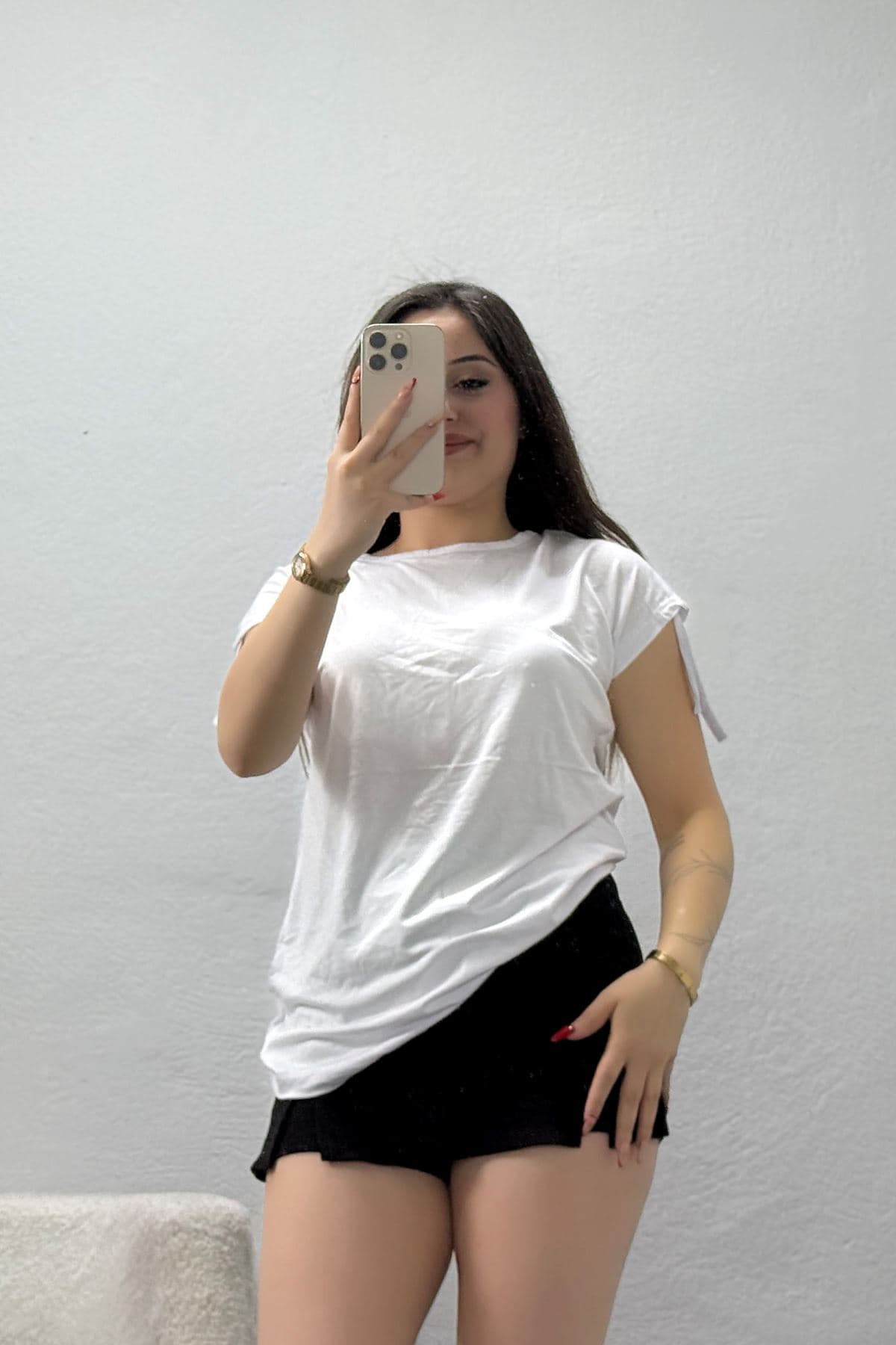 Bağcık Detaylı Bluz Beyaz - 20921.599.