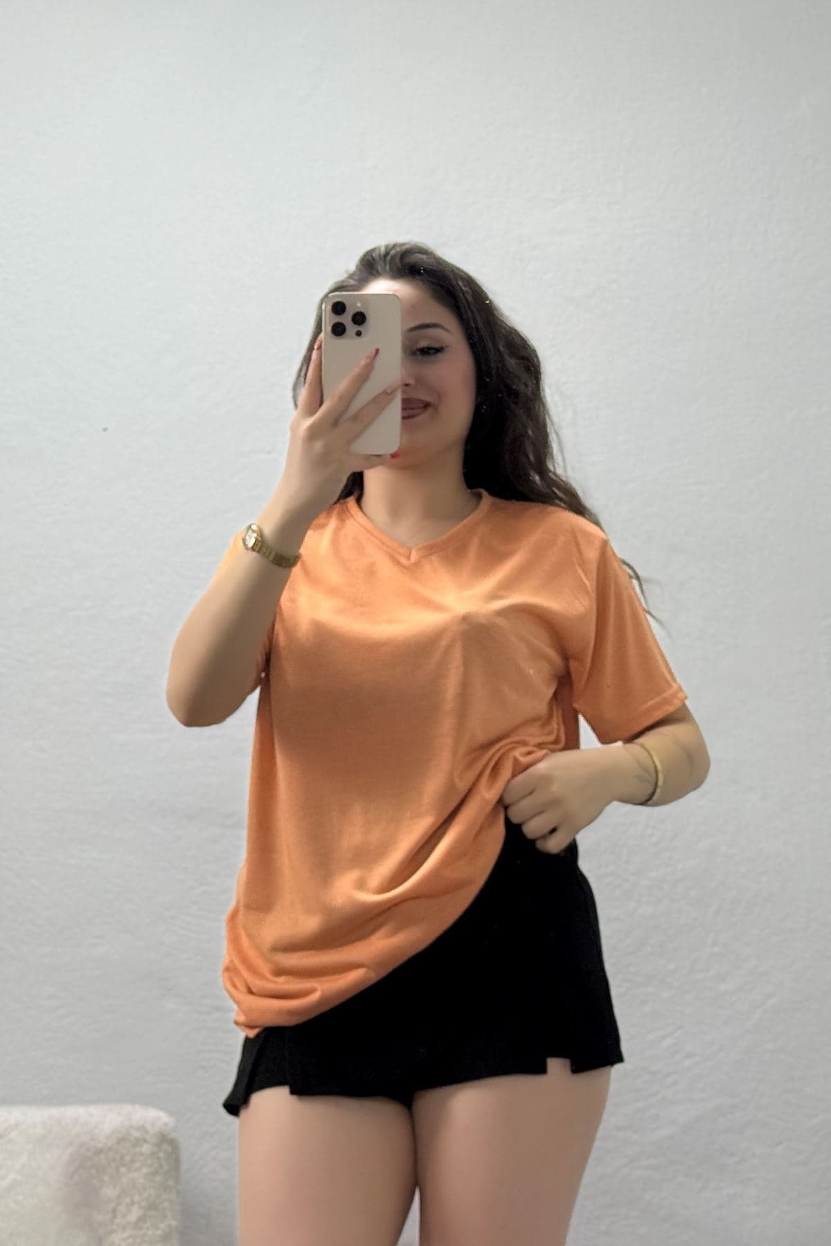 Bisiklet Yaka Wortex Tişört Yavruağzı - 61203.053.