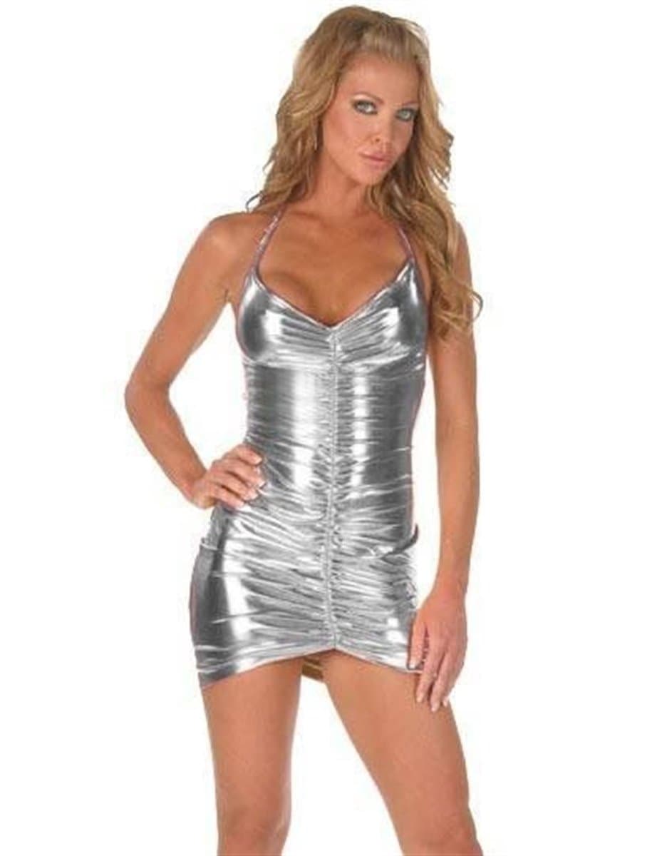 B060830 Önü Büzgülü Mini Elbise